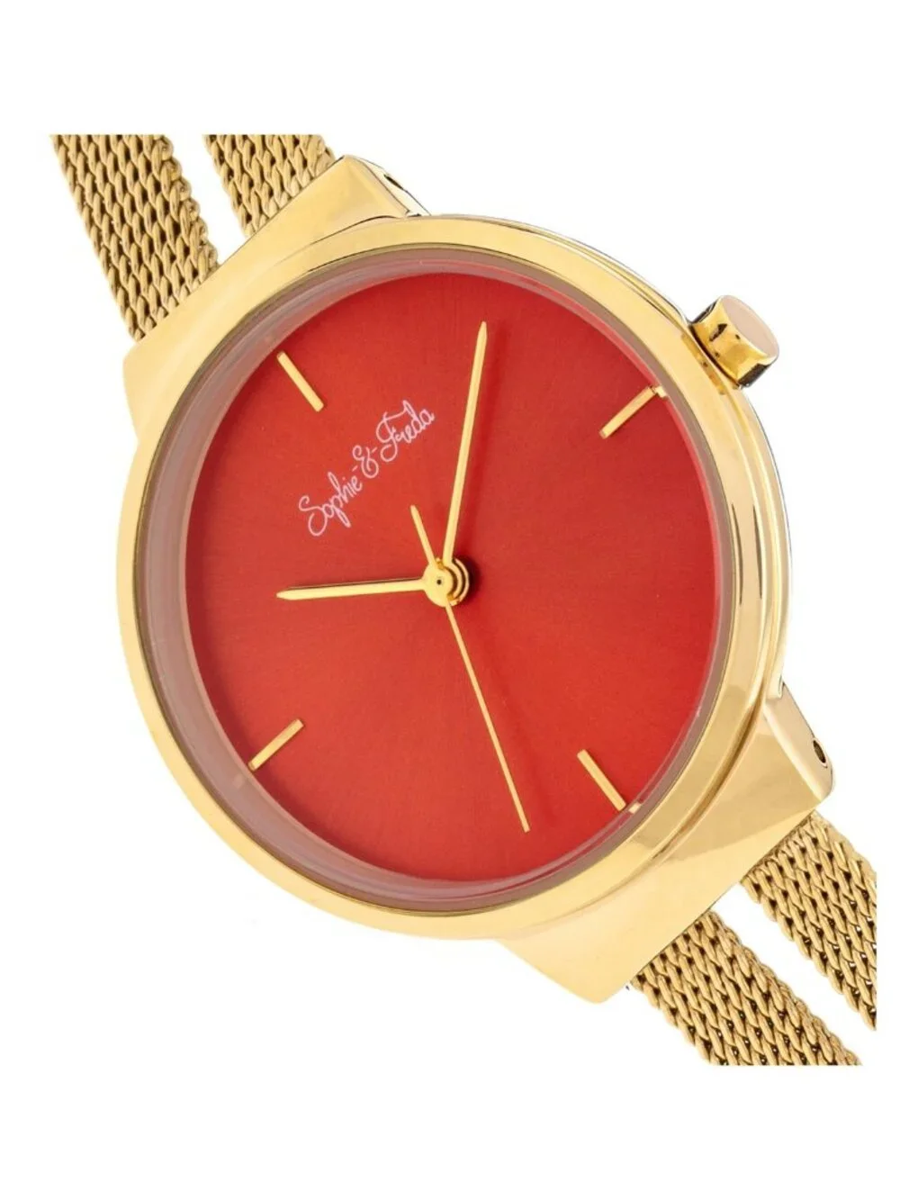 NWT Sophie And Freda Sedona Quartz Orange Dial Ladies Watch